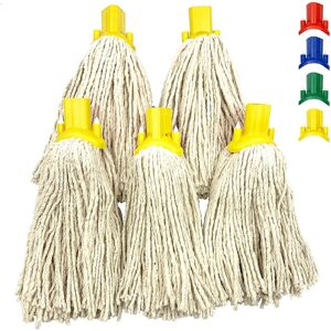 The Dustpan & Brush Store - Cotton Mop Head 5x - Multi Fit - Mop Head The Dustpan & Brush Store - Cotton Mop Head 5x - Multi Fit - Mop Head