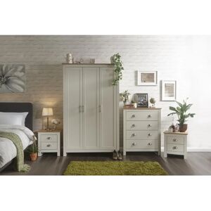Lancaster 4 Piece Cream Bedroom Set - Wardrobe, Chest, Bedsides Lancaster 4 Piece Cream Bedroom Set - Wardrobe, Chest, Bedsides