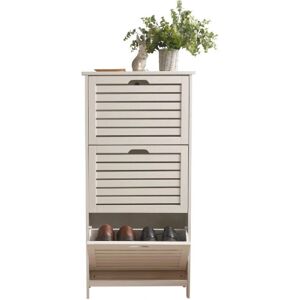 Home Source Bergen 3 Tier White Shoe Cabinet - Shoe Storage Furniture Home Source Bergen 3 Tier White Shoe Cabinet - Shoe Storage Furniture