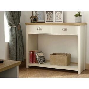 Home Source Lancaster Cream & Oak Console Hallway Table Home Source Lancaster Cream & Oak Console Hallway Table