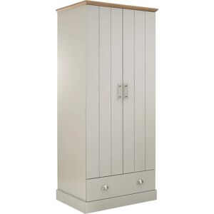 GFW Kendal 2 Door Grey Wardrobe - Wardrobe GFW Kendal 2 Door Grey Wardrobe - Wardrobe