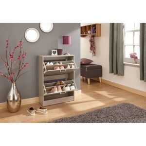 GFW Stirling Grey Two Tier Shoe Cabinet - Shoe Cabinet GFW Stirling Grey Two Tier Shoe Cabinet - Shoe Cabinet