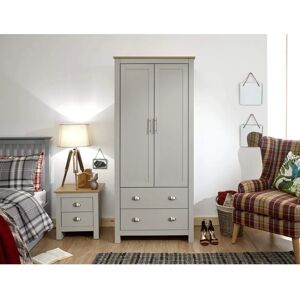 GFW Lancaster Grey and Oak 2 Door 1 Drawer Shoe Cabinet GFW Lancaster Grey and Oak 2 Door 1 Drawer Shoe Cabinet