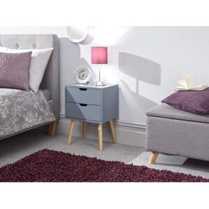 GFW Nyborg 2-Drawer Bedside Dark Grey - Bedside Cabinet GFW Nyborg 2-Drawer Bedside Dark Grey - Bedside Cabinet