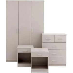 Elgin 4-Piece Grey Bedroom Set - Wardrobe, Chest, Bedside Tables Elgin 4-Piece Grey Bedroom Set - Wardrobe, Chest, Bedside Tables
