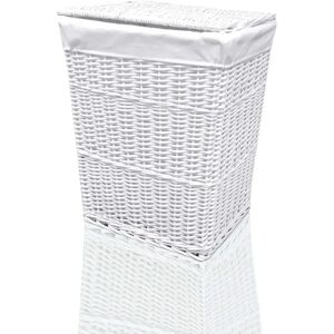 Arpan Large White Wicker Laundry Basket - Eco-friendly, Removable Liner, 85L Capacity Arpan Large White Wicker Laundry Basket - Eco-friendly, Removable Liner, 85L Capacity