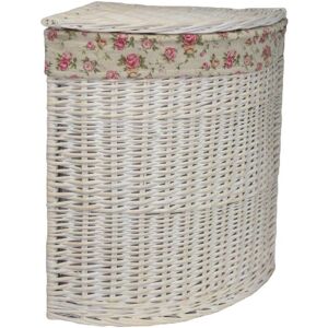 Red Hamper Set of 2 Cotton Lined Wicker Corner Laundry Baskets - Laundry Baskets Red Hamper Set of 2 Cotton Lined Wicker Corner Laundry Baskets - Laundry Baskets