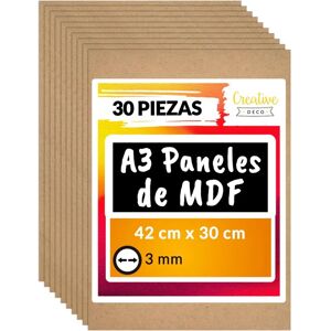 Creative Deco Plaques MDF - 420x300mm - Panneaux Finis en Bois - pour laser, CNC - Publicité Creative Deco Plaques MDF - 420x300mm - Panneaux Finis en Bois - pour laser, CNC - Publicité