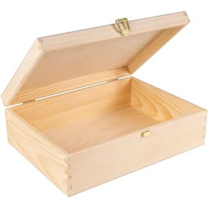 Creative Deco Unpainted A4 Wooden Storage Box - Large Creative Deco Unpainted A4 Wooden Storage Box - Large