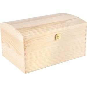 Creative Deco Caixa de Madeira - Cofre do Tesouro com Fecho - 34.5x25x19.2cm Creative Deco Caixa de Madeira - Cofre do Tesouro com Fecho - 34.5x25x19.2cm