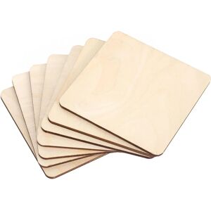 Creative Deco Sous-verres en Bois - 100x100x3mm - Carré - Publicité Creative Deco Sous-verres en Bois - 100x100x3mm - Carré - Publicité