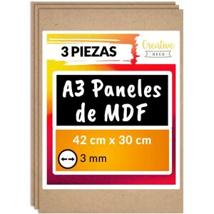 Creative Deco Painéis MDF A3 - Painéis de madeira para laser e CNC Creative Deco Painéis MDF A3 - Painéis de madeira para laser e CNC