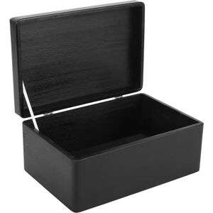 Creative Deco Large Black Wooden Box with Lid - Wooden Storage Box Creative Deco Large Black Wooden Box with Lid - Wooden Storage Box