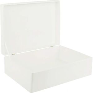 Creative Deco XL Caixa de armazenamento em madeira branca - 40x30x14 cm Creative Deco XL Caixa de armazenamento em madeira branca - 40x30x14 cm
