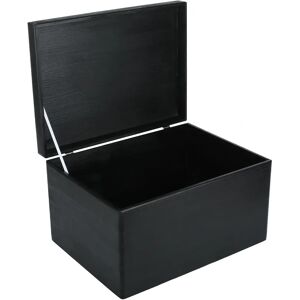 Creative Deco XXL Black Wooden Box with Lid - Storage & Gift Creative Deco XXL Black Wooden Box with Lid - Storage & Gift