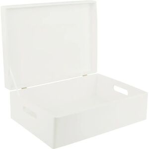 Creative Deco XL White Wooden Storage Box for Toys - 40x30x14 cm Creative Deco XL White Wooden Storage Box for Toys - 40x30x14 cm