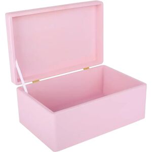 Creative Deco Pink Large Wooden Box with Lid - Storage Box Creative Deco Pink Large Wooden Box with Lid - Storage Box