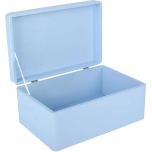 Creative Deco Blue Large Wooden Box with Lid - Wooden Storage Box Creative Deco Blue Large Wooden Box with Lid - Wooden Storage Box