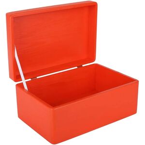 Creative Deco Red Large Wooden Box with Lid - 30x20x14 cm Creative Deco Red Large Wooden Box with Lid - 30x20x14 cm