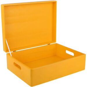 Creative Deco XL Yellow Wooden Storage Box - Toy & Decor Creative Deco XL Yellow Wooden Storage Box - Toy & Decor