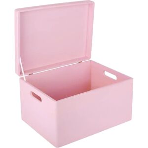 Creative Deco XXL Pink Wooden Storage Box - Toy - 40x30x24 cm Creative Deco XXL Pink Wooden Storage Box - Toy - 40x30x24 cm