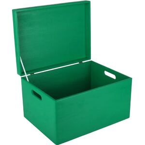 Creative Deco XXL Green Wooden Storage Box - Toy, 40x30x24 cm Creative Deco XXL Green Wooden Storage Box - Toy, 40x30x24 cm