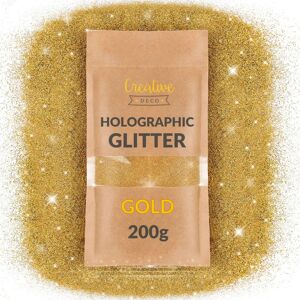 Creative Deco 200g Glitter holográfico dourado - Glitter Powder Creative Deco 200g Glitter holográfico dourado - Glitter Powder