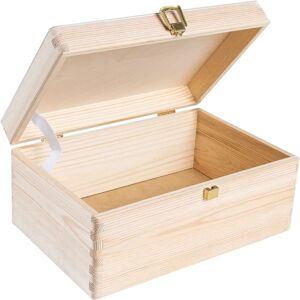 Creative Deco Wooden Box with Lid and Lock - Storage Box Creative Deco Wooden Box with Lid and Lock - Storage Box