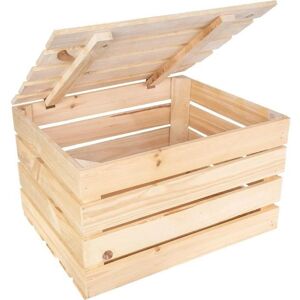 CREATIVE DECO Vintage Wooden Storage Chest with Tray - Storage Chest CREATIVE DECO Vintage Wooden Storage Chest with Tray - Storage Chest