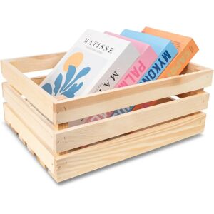 Boîte de Rangement en Bois Naturel Creative Deco - 40x30x15cm - Publicité Boîte de Rangement en Bois Naturel Creative Deco - 40x30x15cm - Publicité