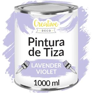 Creative Deco Tinta de giz branco para móveis - Estilo vintage - 1000ml Creative Deco Tinta de giz branco para móveis - Estilo vintage - 1000ml