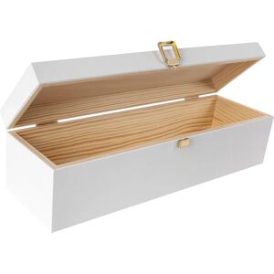 Creative Deco White Wine Box - Pine Wood Gift & Storage Creative Deco White Wine Box - Pine Wood Gift & Storage