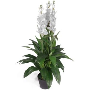 Leaf 100cm Artificial Cymbidium Orchid Plant - White Flowers - Artificial Orchid Plant Leaf 100cm Artificial Cymbidium Orchid Plant - White Flowers - Artificial Orchid Plant