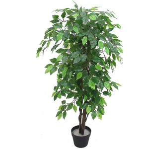 Leaf Design UK 120cm Artificial Ficus Tree - Realistic Green Plant Leaf Design UK 120cm Artificial Ficus Tree - Realistic Green Plant