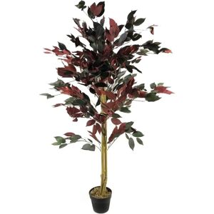 Leaf 120cm Artificial Ficus Plant - Red Green XL - Artificial Plant Leaf 120cm Artificial Ficus Plant - Red Green XL - Artificial Plant