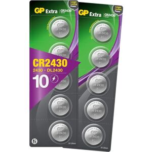 Batería de Litio GP CR2430 - Pack de 10 Duración Prolongada Batería de Litio GP CR2430 - Pack de 10 Duración Prolongada