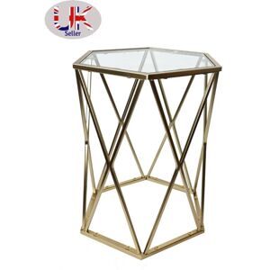 Spot On Dealz Hexagon Glass Center Table - Center Table Spot On Dealz Hexagon Glass Center Table - Center Table