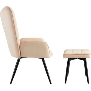 Spot On Dealz - G-0506 - Beige - Curved Wing backrest - Armchair Spot On Dealz - G-0506 - Beige - Curved Wing backrest - Armchair