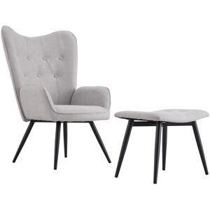 Spot On Dealz - G-0508 - Grey - Linen - Armchair Spot On Dealz - G-0508 - Grey - Linen - Armchair