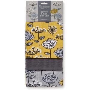 Cooksmart Model Retro Meadow Light Tan - Tea Towels Set Cooksmart Model Retro Meadow Light Tan - Tea Towels Set
