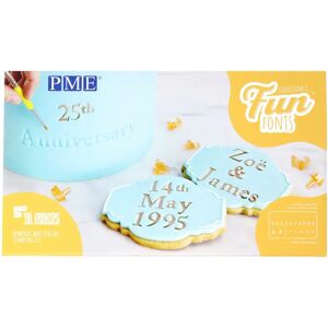 PME Fun Fonts - Nummer och Specialtecken för Cake Design - Set om 31 - Samling 2 PME Fun Fonts - Nummer och Specialtecken för Cake Design - Set om 31 - Samling 2