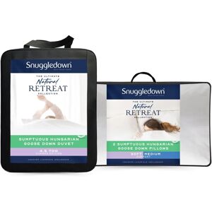 Snuggledown Hungarian Goose Down 4.5 Tog Summer Duvet with 2 Pillows - Duvet Snuggledown Hungarian Goose Down 4.5 Tog Summer Duvet with 2 Pillows - Duvet