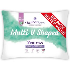 Slumberdown UK V Shaped Pillow - Medium Support, 2 Pack Slumberdown UK V Shaped Pillow - Medium Support, 2 Pack
