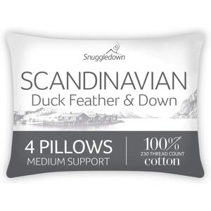 Snuggledown Model - Medium Support Pillow - 4 Pack - White Snuggledown Model - Medium Support Pillow - 4 Pack - White