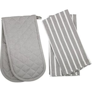 Penguin Home Oven Glove & Tea Towel Set - 100% Cotton - Soft, Durable & Super Absorbent Penguin Home Oven Glove & Tea Towel Set - 100% Cotton - Soft, Durable & Super Absorbent