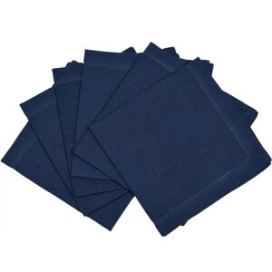 Servilletas reutilizables de aspecto lino de Penguin Home - Navy - Set de 6 - 45x45cm Servilletas reutilizables de aspecto lino de Penguin Home - Navy - Set de 6 - 45x45cm
