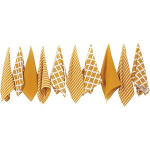 Penguin Home 100% Asciugamani da cucina in cotone - Set di 10 - Morbidi - Resistenti - Design ocra elegante - 65x45cm Penguin Home 100% Asciugamani da cucina in cotone - Set di 10 - Morbidi - Resistenti - Design ocra elegante - 65x45cm