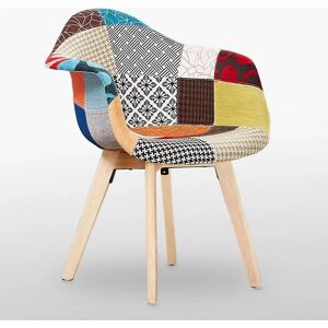 Life Interiors Stubai Patchwork Tub Chair - Multicolor - Tub Chair Life Interiors Stubai Patchwork Tub Chair - Multicolor - Tub Chair
