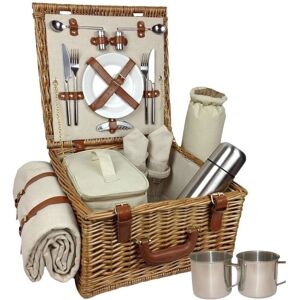 Sunset Red Hamper Deluxe - Picnic Basket for 2 - Traditional Style Sunset Red Hamper Deluxe - Picnic Basket for 2 - Traditional Style