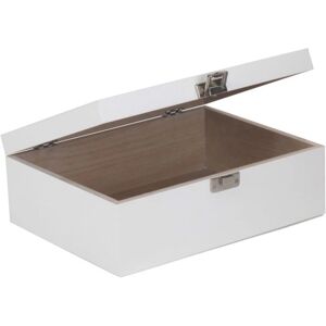 Red Hamper 30cm White Wooden Storage Box - Storage Box Red Hamper 30cm White Wooden Storage Box - Storage Box